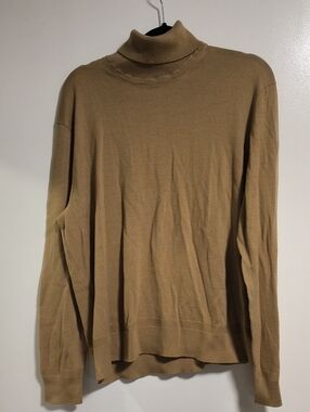 Mens Tan Turtleneck Sweater
